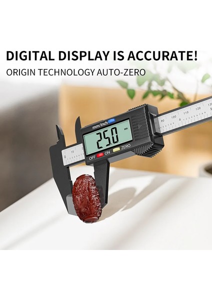 Siyah 150MM 0.1mm Dijital Kumpas 6 Inç Elektronik Sürmeli Kumpas Ölçme Aracı Kaliper Mikrometre Dijital Cetvel (Yurt Dışından)