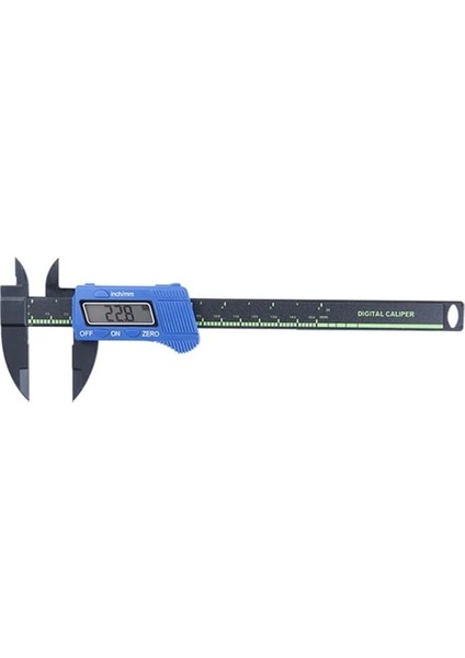 Mavi Ağaç Işleme Gadget Derinlik Ölçümü Elektronik Dijital Sürmeli Kaliperler 0-150MM Plastik LCD Cetvel Ölçme Ölçer (Yurt Dışından)