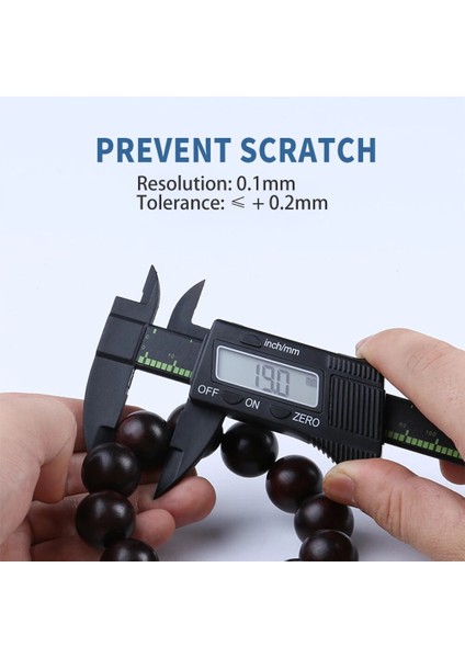 Mavi Ağaç Işleme Gadget Derinlik Ölçümü Elektronik Dijital Sürmeli Kaliperler 0-150MM Plastik LCD Cetvel Ölçme Ölçer (Yurt Dışından)