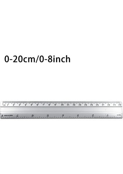 0-20 cm Profesyonel Alüminyum Alaşımlı Düz Cetvel Koruyucu Ölçek Ölçme Mühendisleri Çizim Aracı 15/20/30 cm (Yurt Dışından)