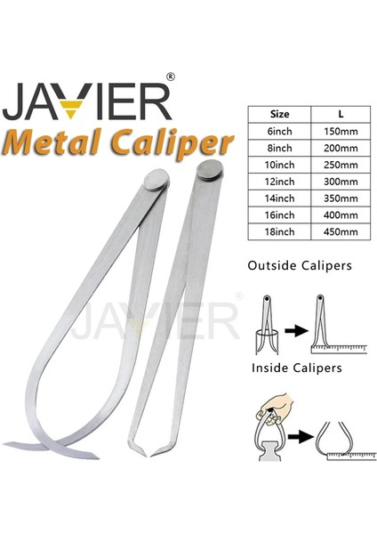 250MM 2 Adet Kaliperler 150-450MM Metal Kumpas Firma Ortak Iç ve Dış Kaliper Paslanmaz Çelik Makinist Oyma Ölçüm Aracı (Yurt Dışından) fiyatları