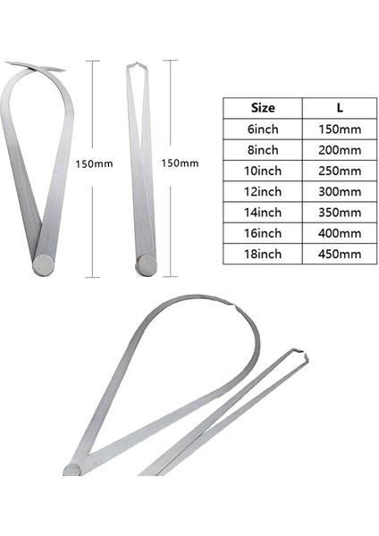 250MM 2 Adet Kaliperler 150-450MM Metal Kumpas Firma Ortak Iç ve Dış Kaliper Paslanmaz Çelik Makinist Oyma Ölçüm Aracı (Yurt Dışından) modelleri