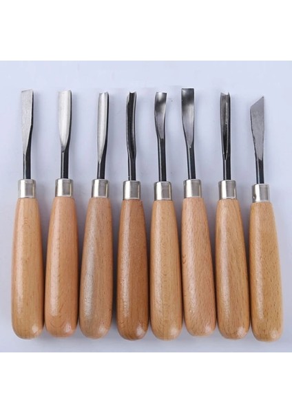 8pcs-A 8 Adet ve 6 Adet Ağaçkakan Kuru El Ahşap Oyma Aletler, Profesyonel Ağaç Işleme Graver Keski Seti Oyuklar Araçları (Yurt Dışından)