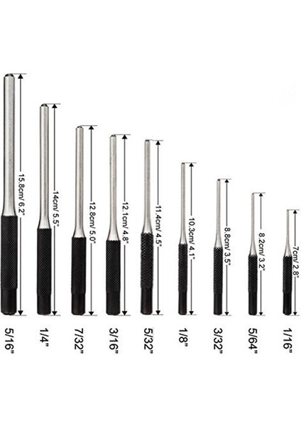 9 Adet 9 Adet Çelik Çok Boyutlu Yuvarlak Kafa Pimleri Punch Seti Kavrama Rulo Pimleri Punch Tool Kit Profesyonel Içi Boş Uç Marş Punch Keski Araçları (Yurt Dışından) fiyatları