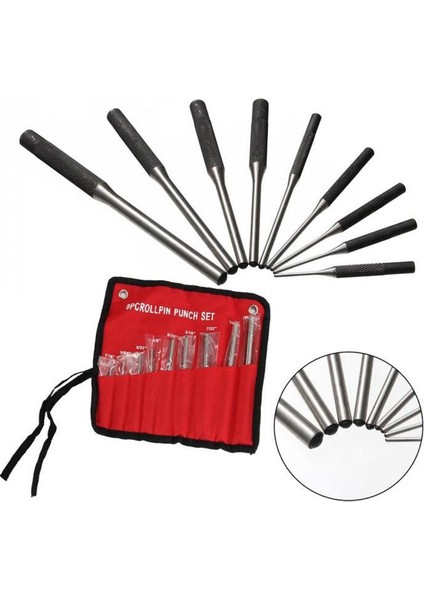 9 Adet 9 Adet Çelik Çok Boyutlu Yuvarlak Kafa Pimleri Punch Seti Kavrama Rulo Pimleri Punch Tool Kit Profesyonel Içi Boş Uç Marş Punch Keski Araçları (Yurt Dışından) fırsatları