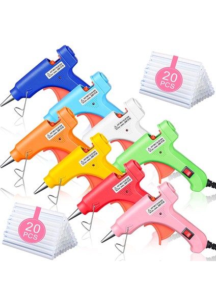 Pembe 20W, Ab Monvıct Mini Sıcak Tutkal Tabancası, Çocuklar Için Küçük Sıcak Tutkal Tabancası Dıy Küçük El Sanatları Projeleri ve Ev Hızlı Onarımlar 7mm Tutkal Çubukları Kullanın (Yurt Dışından)