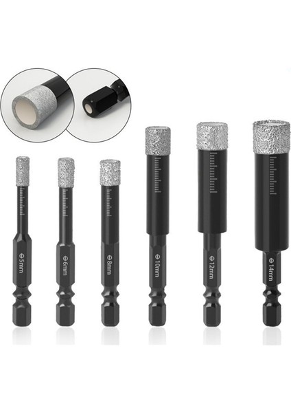 16MM 5-14MM Cam Matkap Uçları Delik Testere Kesici Vakum Lehimli Elmas Kaplamalı Çekirdek Delik Testere Matkap Ucu Seramik Kuru Bit Çekirdek Matkap Uçları Seti (Yurt Dışından) modelleri