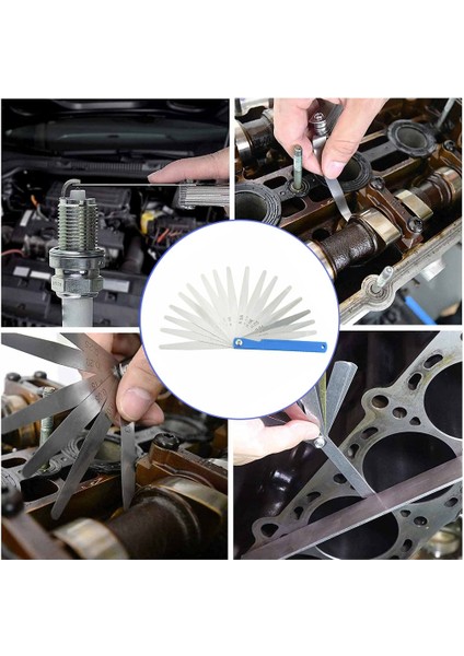 150MM 3 Adet 1/2/3/5 Feeler Ölçer Uzunluk Ölçümü 0.02-1mm Dolgu Ölçer 360 Derece Dönebilen Ölçüm Çelik Şim Ev Çalışma Düzeni Aracı (Yurt Dışından)