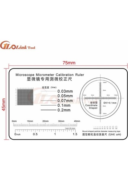Tip 7 Ölçüm Geçişi Rozet Ölçer Leke Kartı Nokta Ölçer Tel Ölçer Şeffaf Film Cetveli Leke Çatlağı Kontrast Cetveli Kumpas (Yurt Dışından)