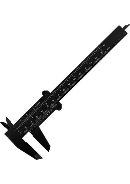 A-0-150MM Siyah 0-150MM Plastik Ölçüm Sürmeli Kumpas Dövme Kumpas Cetvel Ölçer Plastik Cetvel Doğru Ölçüm Araçları Sürmeli Kumpas (Yurt Dışından)