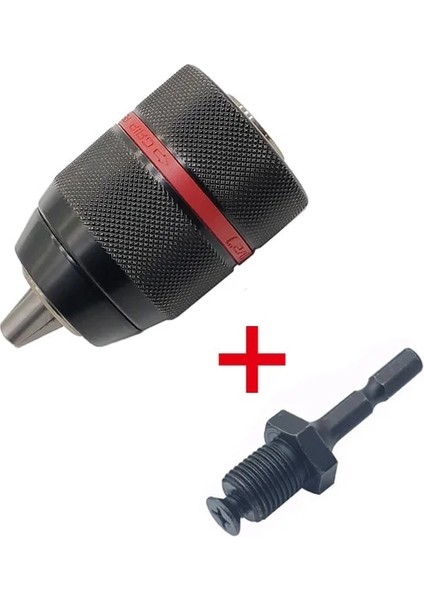 Ayna ve Altıgen Şaft 1/2-20UNF 1.5-13MM Anahtarsız Metal Matkap Chuck Hızlı Değiştirme Adaptörü Sds-Plus Şaft 1/4" Altıgen Kare Fit Döner Darbeli/darbeli Matkap (Yurt Dışından)
