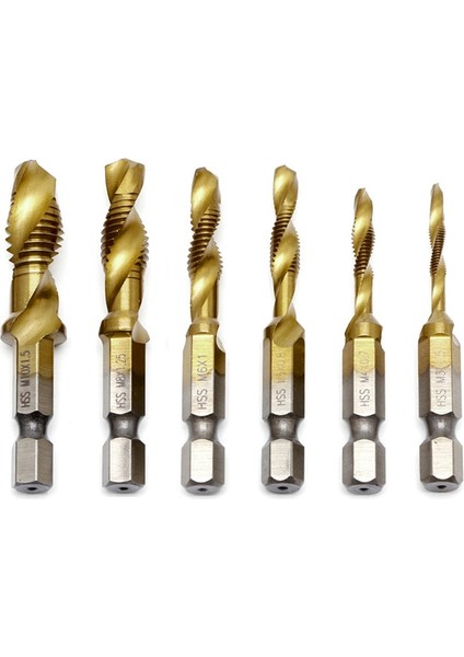 M6 1pc M3-M10 Hex Shank Titanyum Kaplama Hss El Vida Konu Metrik Dokunun Matkap Uçları (Yurt Dışından)