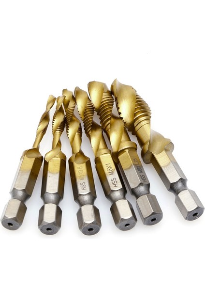 M6 1pc M3-M10 Hex Shank Titanyum Kaplama Hss El Vida Konu Metrik Dokunun Matkap Uçları (Yurt Dışından)