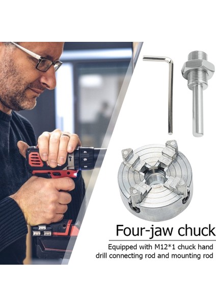 Z011A Metal 4 Çeneli Manuel Torna Ayna Kelepçesi Kendinden Merkezleme Mini Matkap Chuck Aracı (Yurt Dışından)