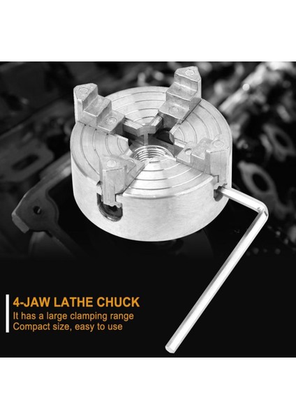 Z011A Metal 4 Çeneli Manuel Torna Ayna Kelepçesi Kendinden Merkezleme Mini Matkap Chuck Aracı (Yurt Dışından)