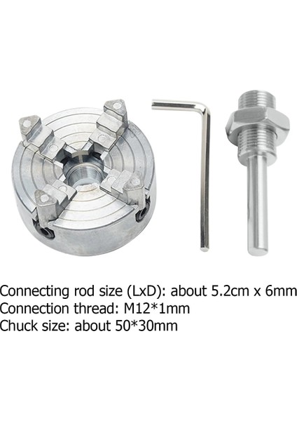 Z011A Metal 4 Çeneli Manuel Torna Ayna Kelepçesi Kendinden Merkezleme Mini Matkap Chuck Aracı (Yurt Dışından)