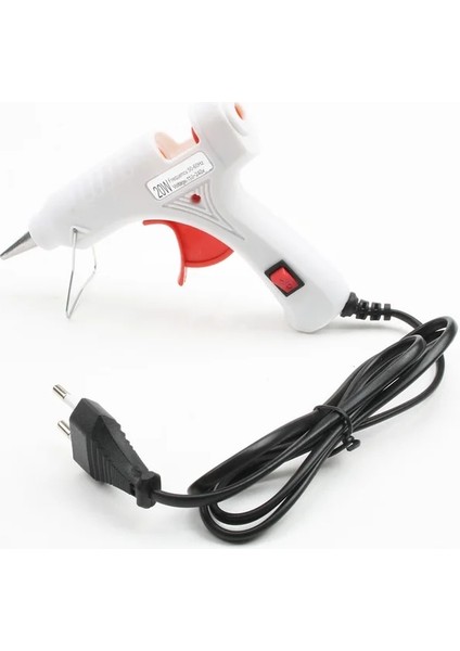 20W Beyaz Tabanca Au 20W Ab Tak Endüstriyel Sıcak Tutkal Tabancası 3 Adet 20CM Mini Tabancalar Termo Isı Sıcaklığı Aracı Mavi ve Beyaz Lehimleme (Yurt Dışından)