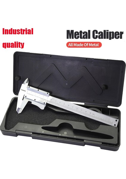 Opp Torba Kendinden Kilitli Metal Kumpas Endüstriyel Çelik Sürmeli Kumpas Ölçer Mikrometre Kaymak Cetvel Ölçme Aracı Enstrüman 0-150MM 6 Inç (Yurt Dışından) fiyatları