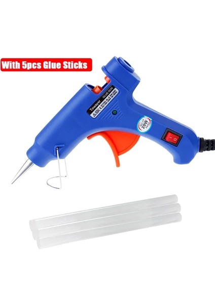 5 Adet Çubukla Abd 20W Sıcak Tutkal Tabancası Tutkal Sopa ile 7mm * 100MM Tutkal Sopa Mini Elektrikli Tabanca Sıcaklık Isıtıcı Eriyik Greft Onarım Aracı Isı Sıcaklığı Aracı (Yurt Dışından)