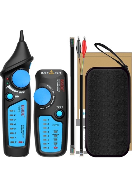 FWT81 Bsıde FWT11 Yüksek Kaliteli RJ11 RJ45 Cat5 Cat6 Telefon Kablosu Takip Cihazı Tracer Toner Ethernet Lan Ağ Kablosu Test Cihazı Hat Bulucu (Yurt Dışından)