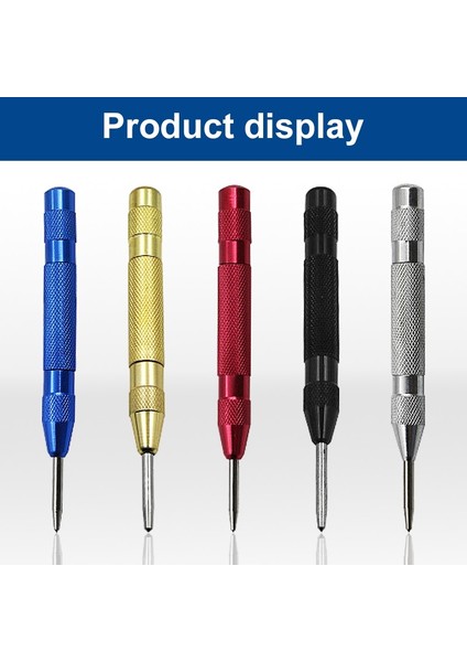 Siyah Kırmızı Otomatik Merkez Yumruk Darbe Yaylı Ayarlanabilir Gerginlik Delme Işaretleme Aracı Metal / Cam / Ahşap Için (Yurt Dışından) indirimleri