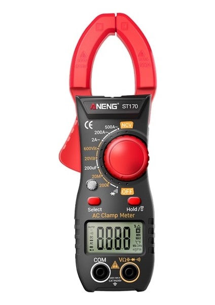 Siyah Kırmızı Renk Aneng Akıllı Pens Metre 1999 Sayımlar Otomatik Değişen Dijital Multimetre LCD Ekran Ac Dc Gerilim Ac Akım Test Cihazı LED El Feneri (Yurt Dışından)