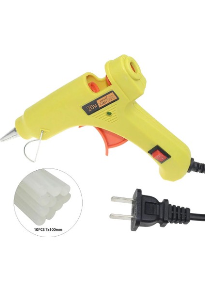 Mavi Abd Dokuzuncu Dünya Sıcak Eriyik Tutkal Tabancası 100-240V 20W Termo Elektrikli Tutkal Tabancası Isı Onarım Aracı 10 Adet Tutkal Çubukları 3 Renk (Yurt Dışından)