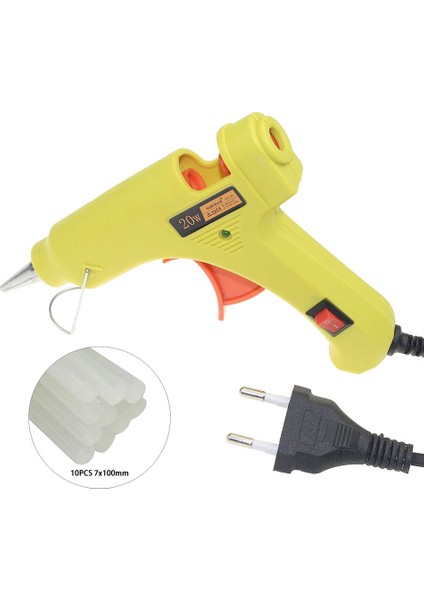 Mavi Abd Dokuzuncu Dünya Sıcak Eriyik Tutkal Tabancası 100-240V 20W Termo Elektrikli Tutkal Tabancası Isı Onarım Aracı 10 Adet Tutkal Çubukları 3 Renk (Yurt Dışından)