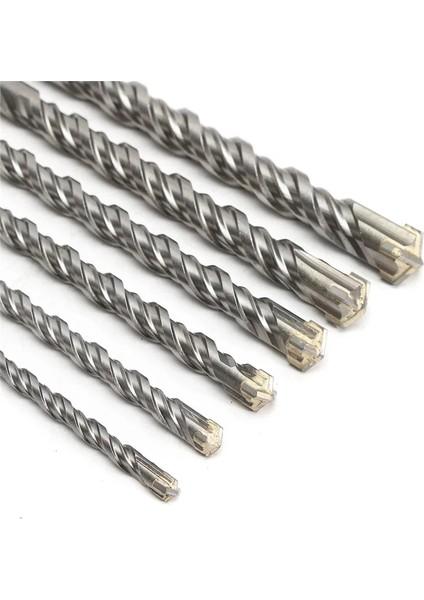 Set (5-16MM) 160MM Elektrikli Darbeli Matkap Uçları 5/6/8/10/12/14/16MM Çapraz Tip Tungsten Çelik Alaşım Sds Plus Duvar Beton Kaya Taş (Yurt Dışından)