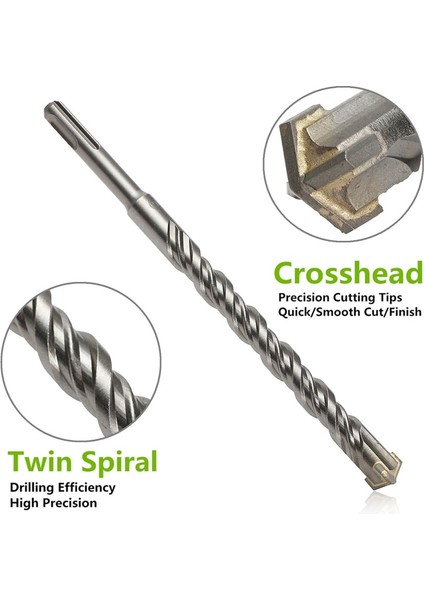 Set (5-16MM) 160MM Elektrikli Darbeli Matkap Uçları 5/6/8/10/12/14/16MM Çapraz Tip Tungsten Çelik Alaşım Sds Plus Duvar Beton Kaya Taş (Yurt Dışından) fiyatları
