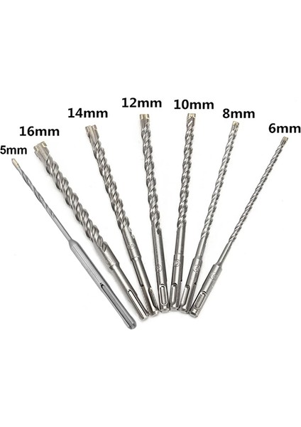 Set (5-16MM) 160MM Elektrikli Darbeli Matkap Uçları 5/6/8/10/12/14/16MM Çapraz Tip Tungsten Çelik Alaşım Sds Plus Duvar Beton Kaya Taş (Yurt Dışından) fırsatları