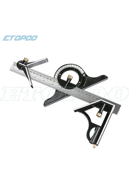 Type1 0-300MM Profesyonel Marangoz Aletleri Kombinasyonu Kare Açı Cetvel Paslanmaz Çelik Iletki Çok Fonksiyonlu Ölçme Aracı (Yurt Dışından) fiyatları