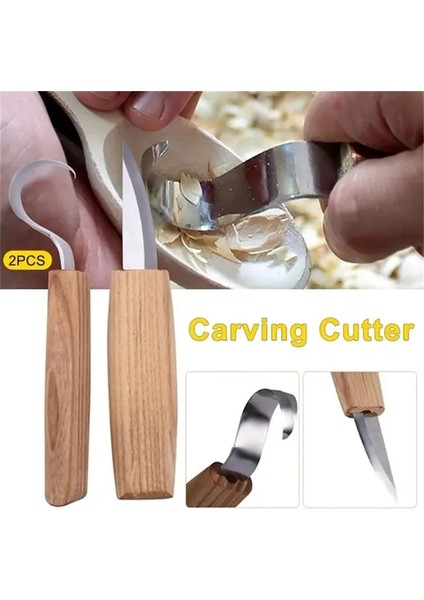 2 Adet 2 Adet Ahşap Oyma Kesici Ahşap Heykel Dıy Ahşap Saplı Kaşık Kanca Paslanmaz Çelik Oyma Bıçağı Gravür Sanat Zanaat Aracı (Yurt Dışından) fiyatları