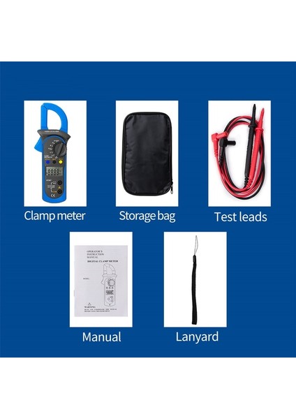 Mavi ST201 Dijital Kelepçe Multimetre Direnç Ohm Test Cihazı Ac Dc Kelepçe Ampermetre Transistör Test Cihazları Voltmetre Kontak Lcr Metre Kırmızı/mavi (Yurt Dışından)