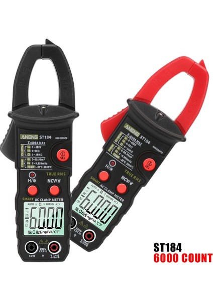 ST184 Sarı True Rms Dijital Pens Metre Profesyonel Multimetre Gerilim Ölçer Ac/dc Gerilim Test Cihazı Ohm Hz Test Cihazı ST184 6000 Sayım (Yurt Dışından) fırsatları