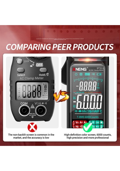 ST211 Kırmızı Kutu ile Aneng ST212 211 Dijital Pens Metre 6000 Sayım Multimetre Dc/ac Gerilim Akım Test Cihazı Araba Amfi Hz Büyük Renkli Ekran Ncv Ohm Testi (Yurt Dışından) indirimleri