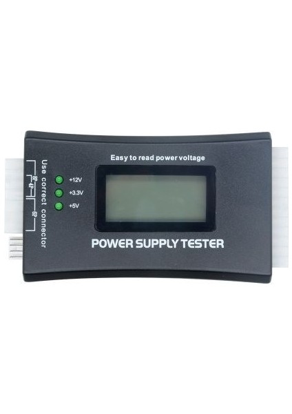 Siyah Dijital LCD Ekran Pc Bilgisayar 20/24 Pin LCD Güç Kaynağı Test Cihazı Kontrol Hızlı Banka Kaynağı Güç Ölçme Teşhis Test Cihazı Aracı (Yurt Dışından)