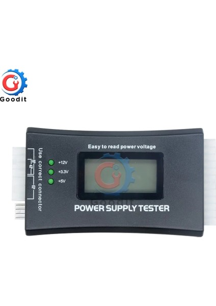 Siyah Dijital LCD Ekran Pc Bilgisayar 20/24 Pin LCD Güç Kaynağı Test Cihazı Kontrol Hızlı Banka Kaynağı Güç Ölçme Teşhis Test Cihazı Aracı (Yurt Dışından)