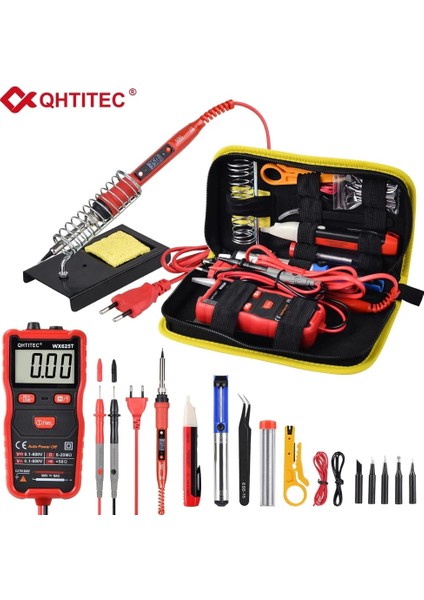 908S Kıt5 110V,AB Jcd Elektrikli Havya Kiti Ayarlanabilir Sıcaklık 220V 80W Multimetre Onarım Araçları ile Kaynak Lehim Tamir Istasyonu 908S (Yurt Dışından)