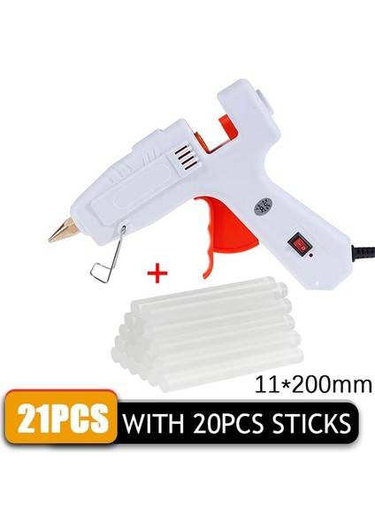 20 Adet Çubuklarla 80W, Ab 80W-120W Sıcak Tutkal Tabancası ile 11*200MM Çubuk Tutkal Dıy Mini Guns Yapıştırıcı Çubuk Sıcak Tutkal Tabancası Araçları Ev Için Isı Aracı (Yurt Dışından)