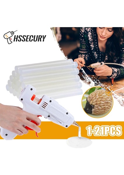 20 Adet Çubuklarla 80W, Ab 80W-120W Sıcak Tutkal Tabancası ile 11*200MM Çubuk Tutkal Dıy Mini Guns Yapıştırıcı Çubuk Sıcak Tutkal Tabancası Araçları Ev Için Isı Aracı (Yurt Dışından)