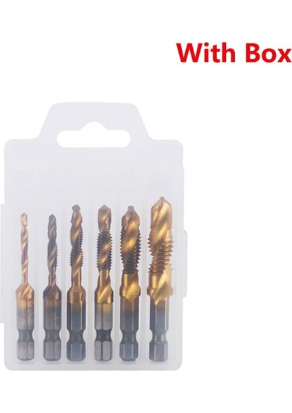 6 Adet Altın Set M3-M10 Vida Dokunun Matkap Uçları Hss Musluklar Havşa Çapak Alma Seti Metrik Kombinasyon Bit Yüksek Hız Çelik 1/4 In Hızlı Değişim Hex (Yurt Dışından)