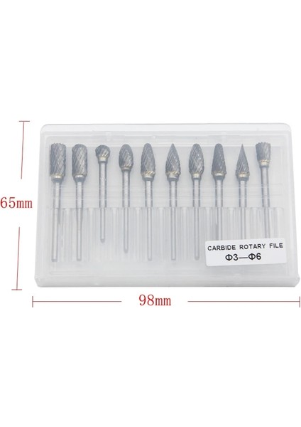 10PC Duble-Grained-2 10PCS 3mm Shank 6mm Kaba Diş Tungsten Karbür Döner Dosya Çapak Taşlama Ahşap Alüminyum Freze Kesici Ağaç Işleme Aletleri (Yurt Dışından) modelleri