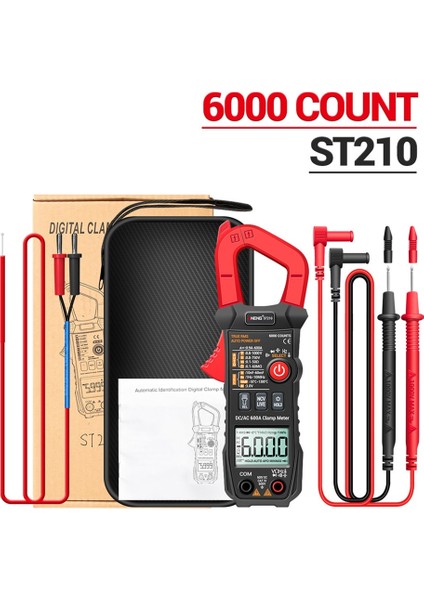 ST206 6000 Sayım Aneng ST210 Profesyonel Pens Metre 6000 Sayım True Rms Dc/ac 600A Elektrikli Araçlar Için Dijital Multimetre Kelepçe Akım Test Cihazı (Yurt Dışından) fırsatları