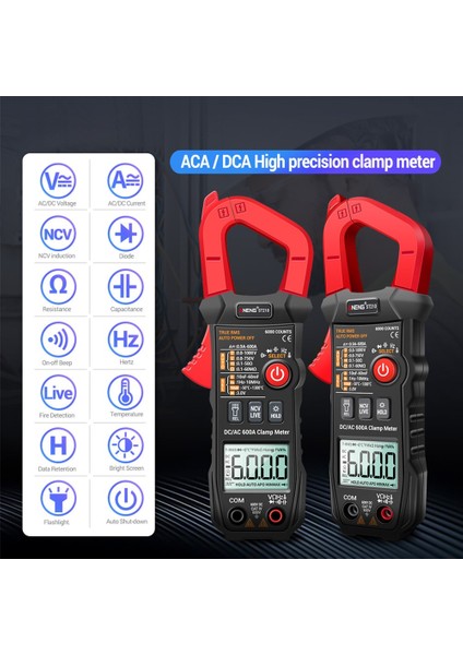 ST206 6000 Sayım Aneng ST210 Profesyonel Pens Metre 6000 Sayım True Rms Dc/ac 600A Elektrikli Araçlar Için Dijital Multimetre Kelepçe Akım Test Cihazı (Yurt Dışından) indirimleri