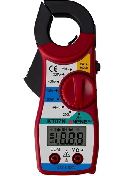 Kırmızı Aneng KT87N Mini Dijital Pens Metre Ac/dc Gerilim Ac Akım 600 V True Rms Multimetre Kapasite Elektrik Megger Test Cihazı (Yurt Dışından)
