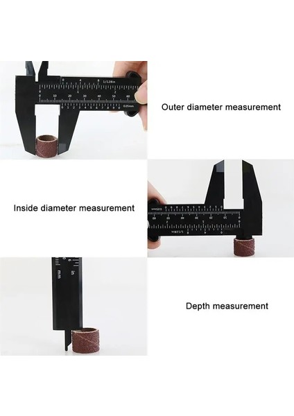 150MM Mavi 0-150MM Dıy Aracı Ağaç Işleme Metal Işleme Sıhhi Tesisat Modeli Yapımı Plastik Sürmeli Kumpas Diyafram Derinlik Çapı Ölçü Aracı (Yurt Dışından) fırsatları