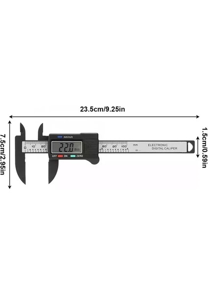 0-100MM Dijital Kumpas 6 Inç Elektronik Sürmeli Kumpas 100MM Kaliper Mikrometre Dijital Cetvel Ölçme Aracı 150MM 0.1mm (Yurt Dışından)