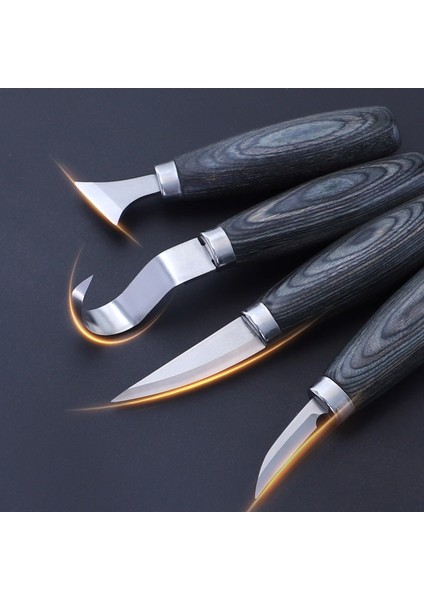 D Tahta Kaşık Oyma Bıçağı Keski Gravür Kanca Bıçak Bambu Saplı Dıy Ahşap Oyma Araçları (Yurt Dışından) fırsatları