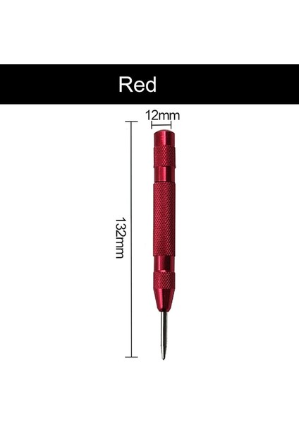 Kırmızı Süper Güçlü Otomatik Merkez Delgi Kerner Konumlandırma Yaylı Ayarlanabilir Işaretleyici Ahşap Cam Pres Dent Metal Matkap (Yurt Dışından)